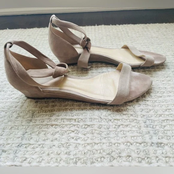 Alexandre Birman Clarita Suede Ankle Tie Sandals, Tan - Picture 7 of 9